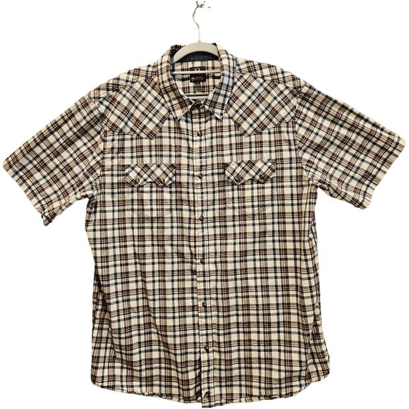 Moon Shine Spirit Other - Moon Shine Spirit Shirt Mens XL Brow Plaid Pearl Snap Brad Paisley Western Rodeo